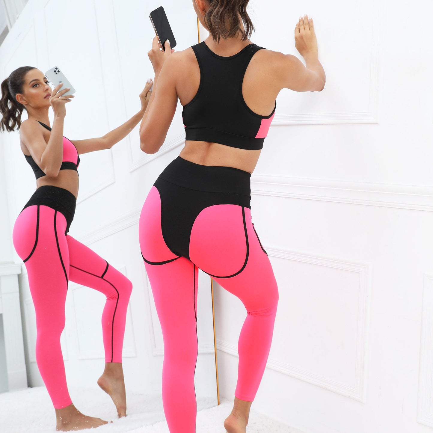 UNIKCOSA NoirFit Two-Piece Sports Stitching Fitness Set 💫