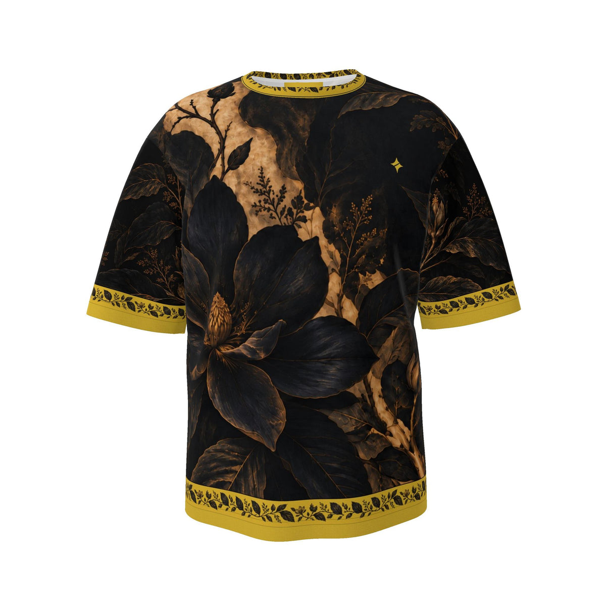 Noir Botanica Luxury Oversized Cotton T-Shirt
