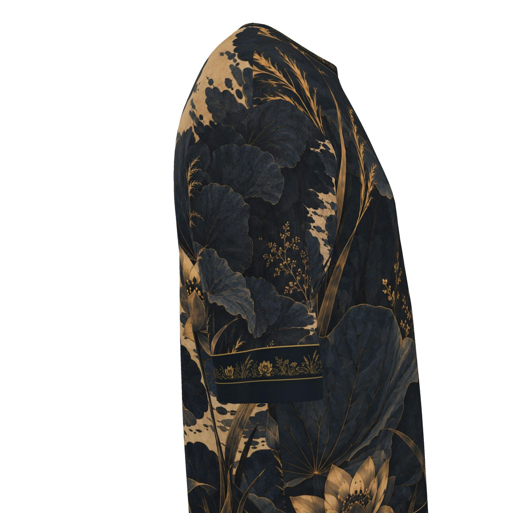 Midnight Lotus Luxury Oversized Cotton T-Shirt
