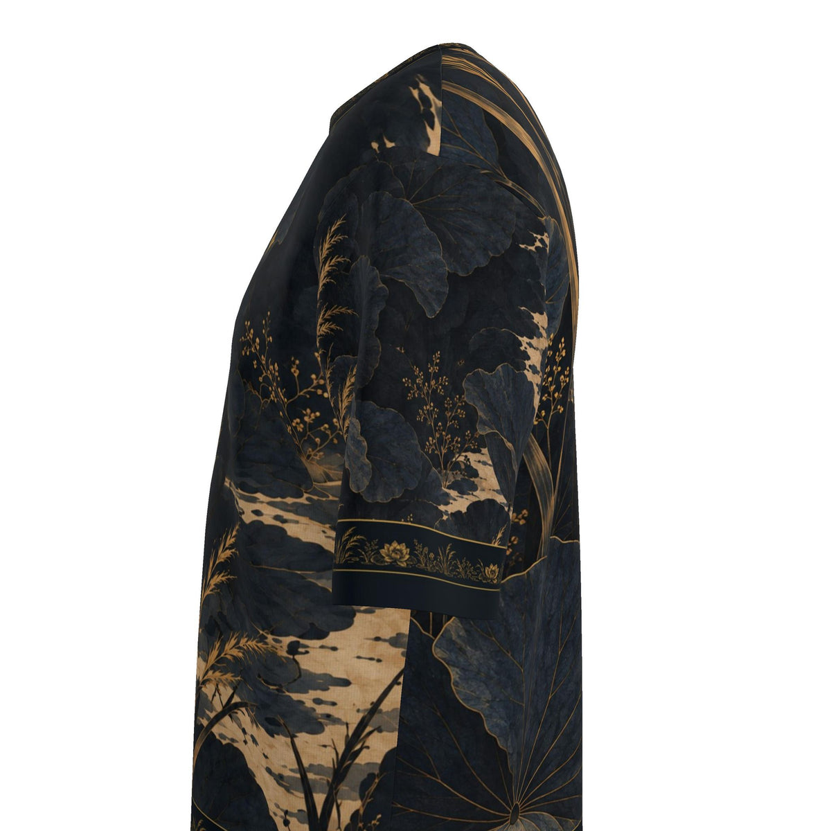 Midnight Lotus Luxury Oversized Cotton T-Shirt
