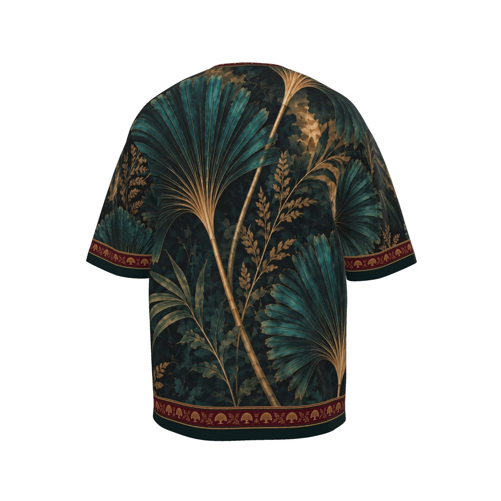 Teal Fan Reverie Luxury Oversized Cotton T-Shirt