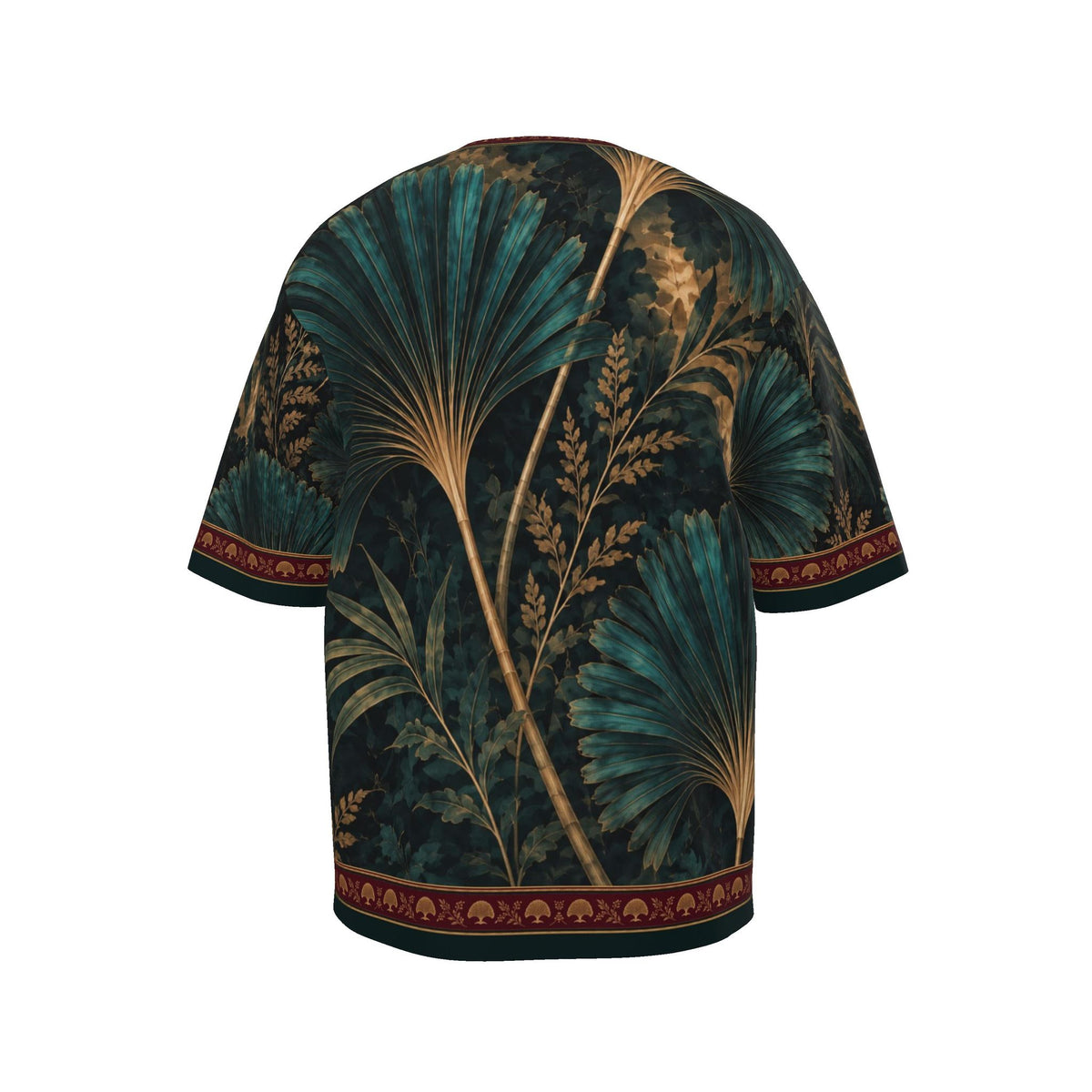 Teal Fan Reverie Luxury Oversized Cotton T-Shirt