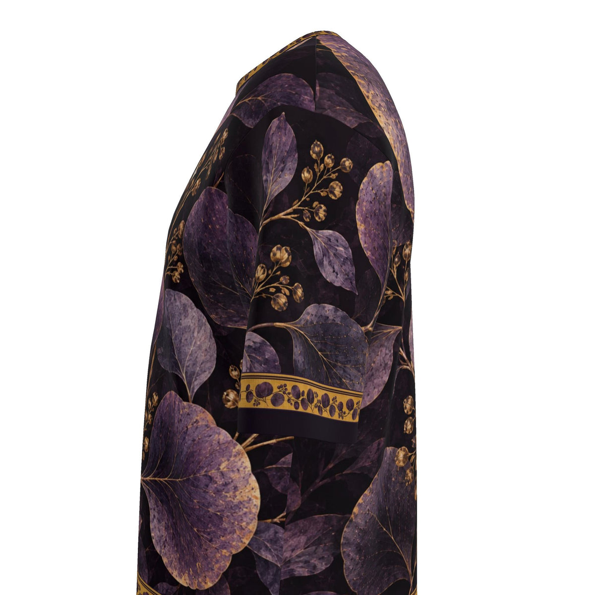 Amethyst Leaf Nocturne Luxury Oversized Cotton T-Shirt