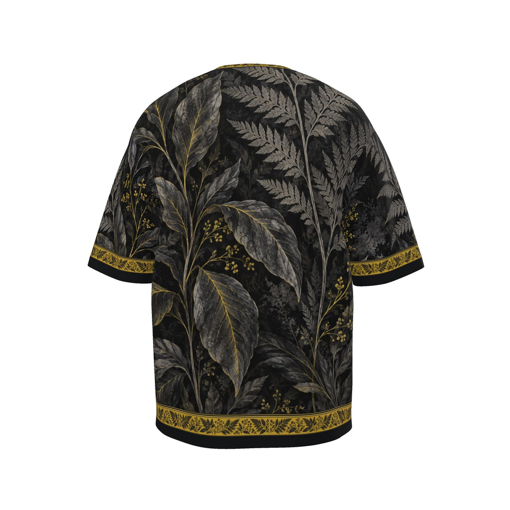 Graphite Fern Soul Luxury Oversized Cotton T-Shirt