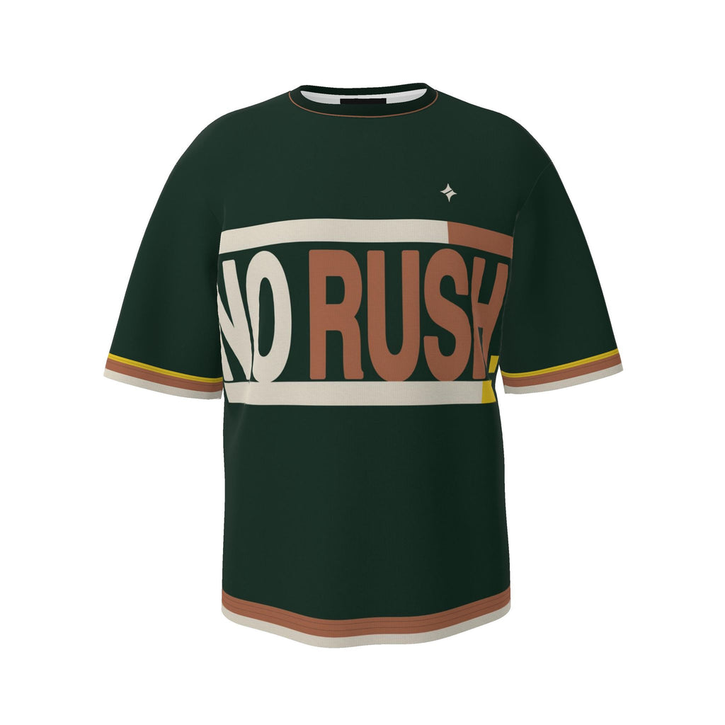 No Rush Still Ahead Luxury Oversized Cotton T-Shirt