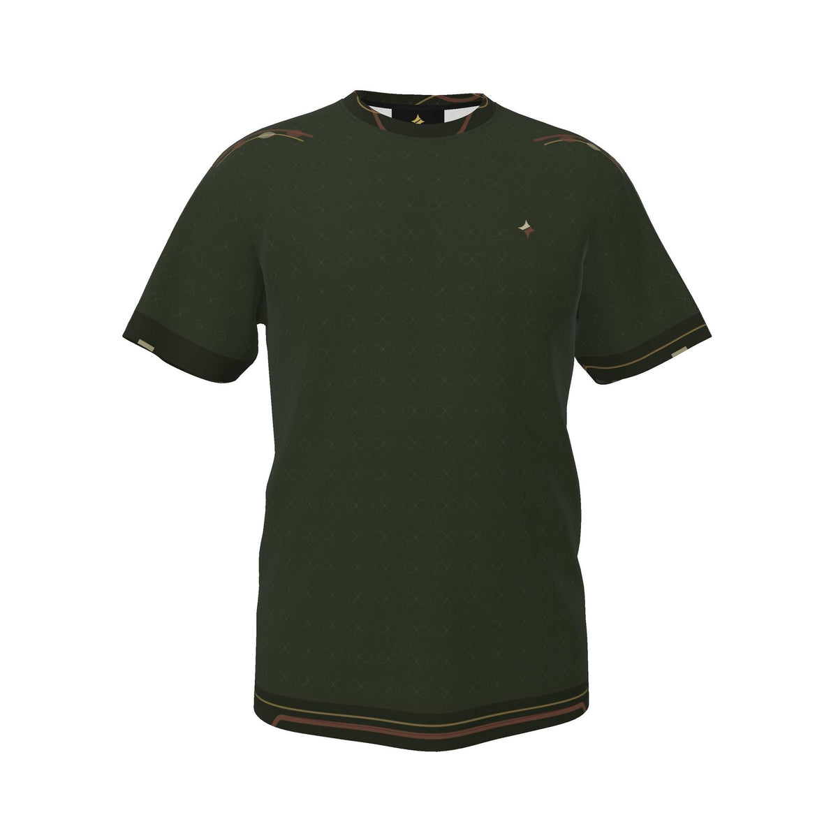 Olive Cipher Luxury Boxy Cotton T-Shirt