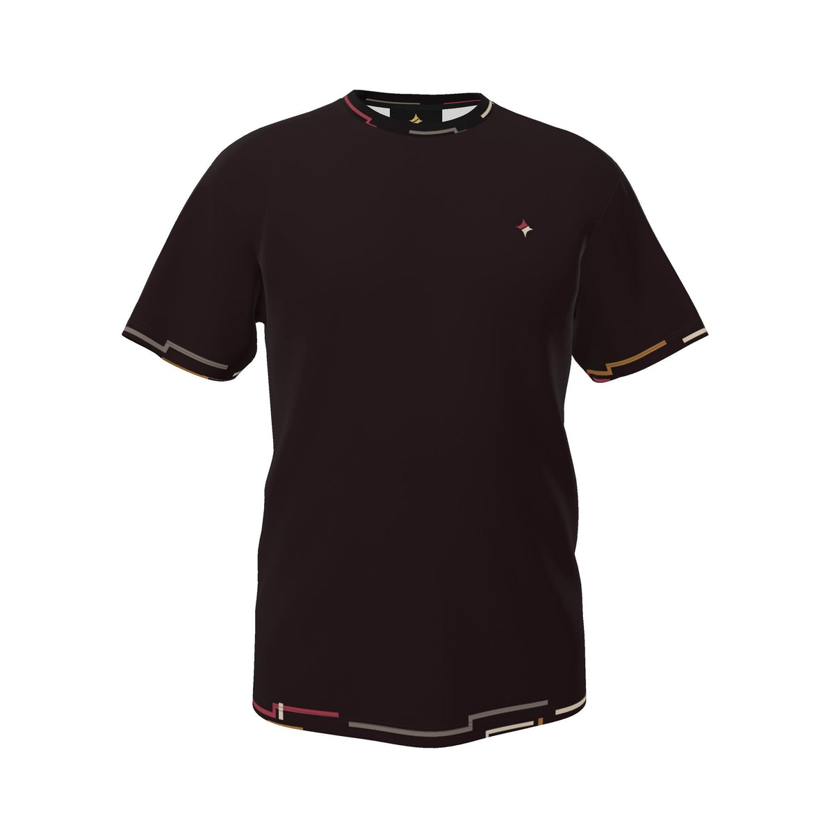 Aubergine Presence Luxury Boxy Cotton T-Shirt