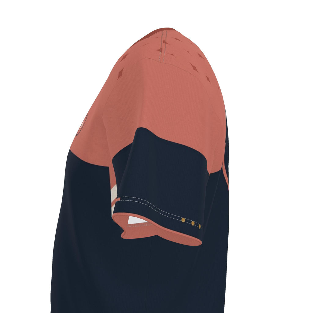 Coral Nocturne Luxury Boxy Cotton T-Shirt