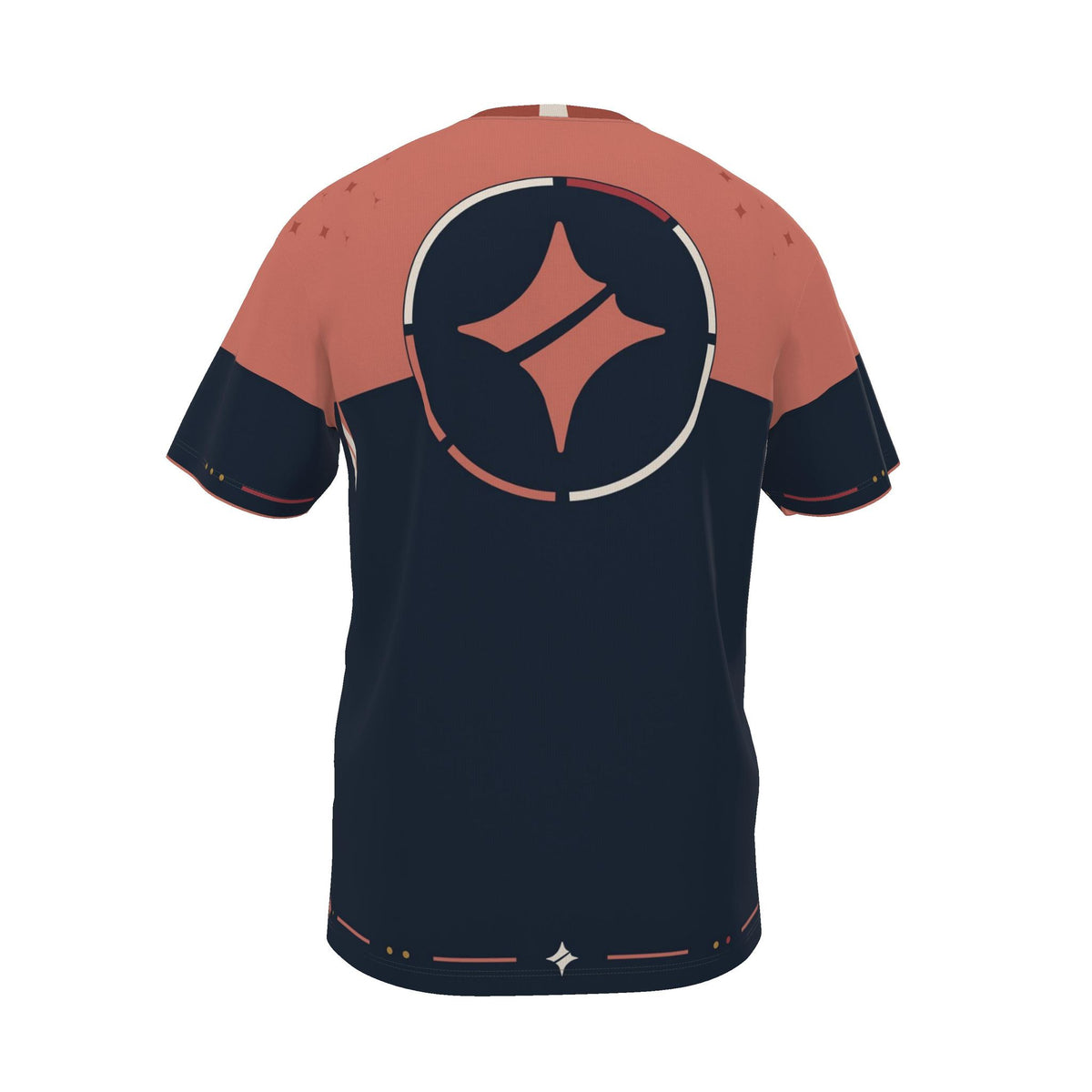 Coral Nocturne Luxury Boxy Cotton T-Shirt