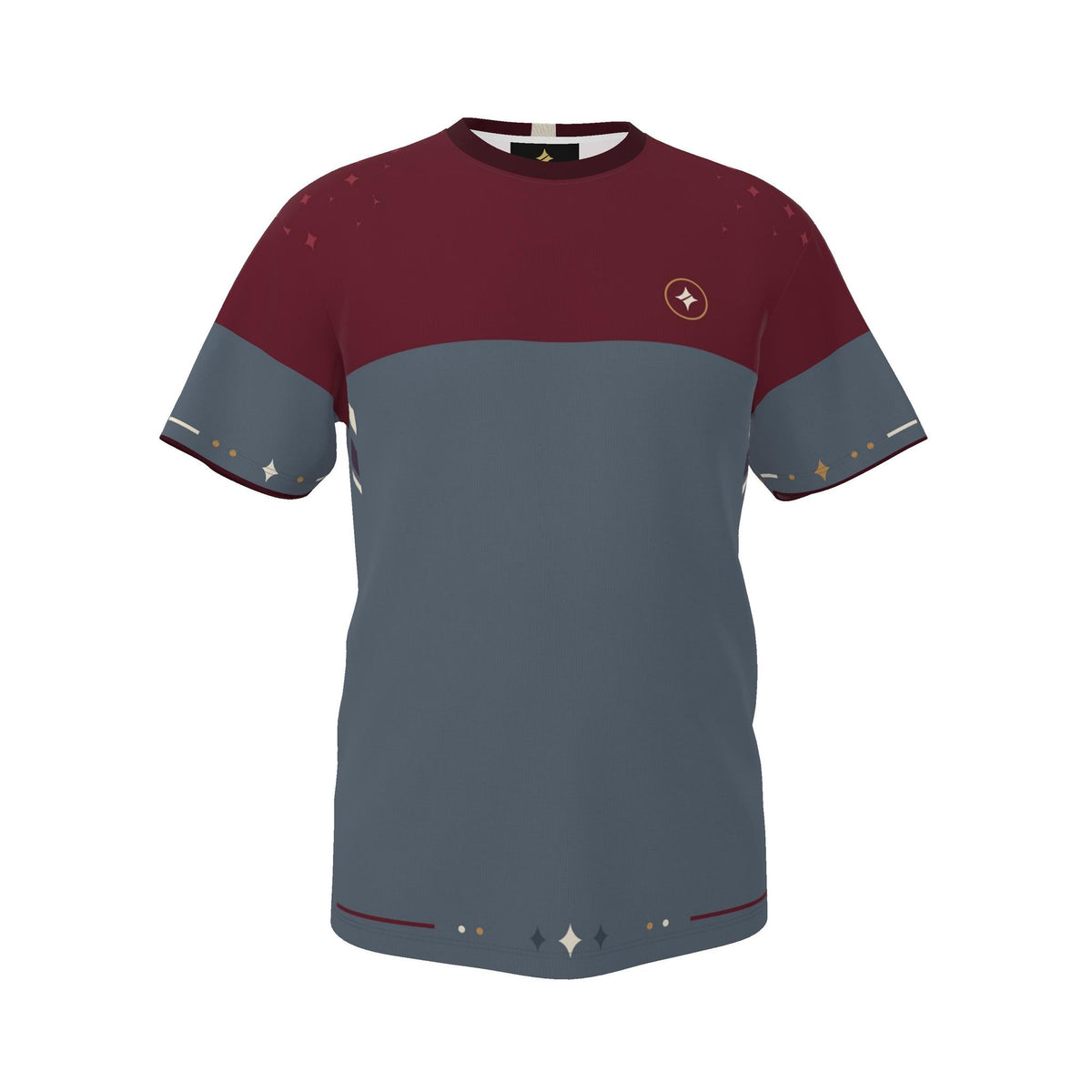 Bordeaux Slate Luxury Boxy Cotton T-Shirt