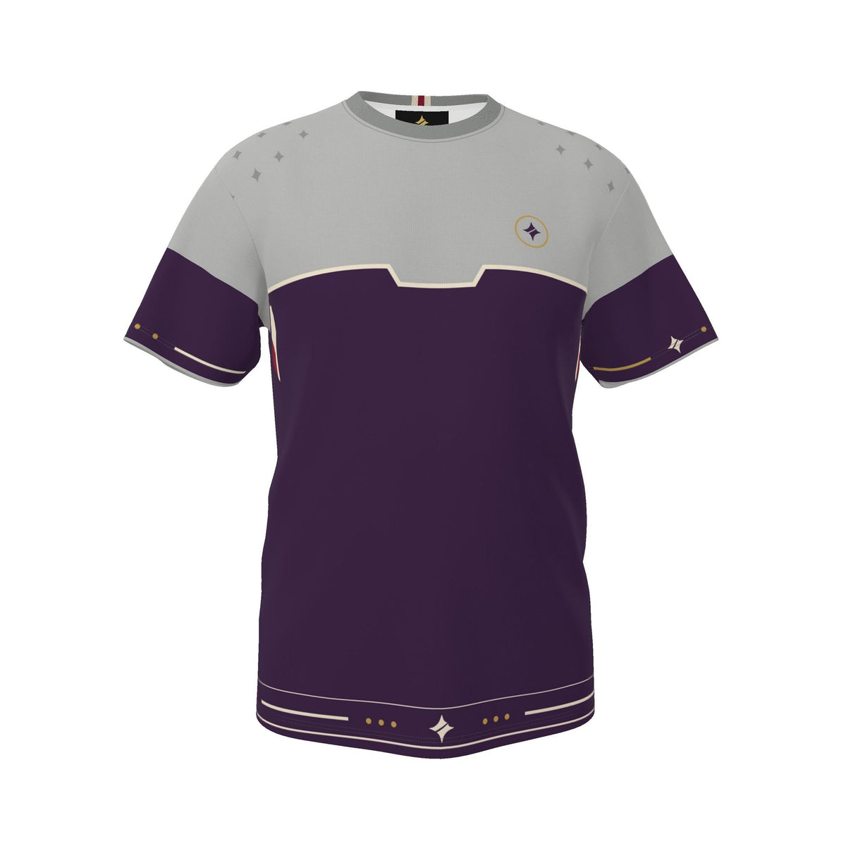Silver Aubergine Luxury Boxy Cotton T-Shirt