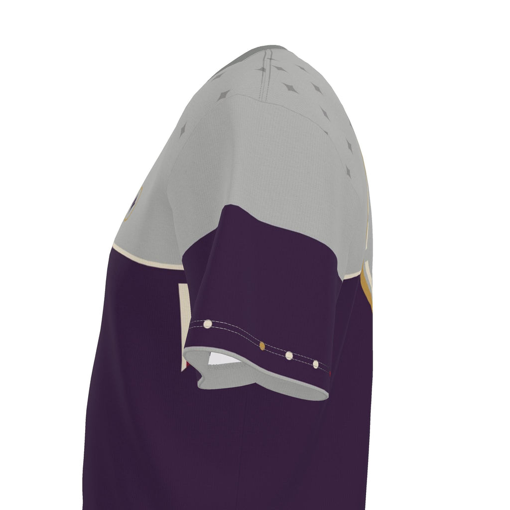Silver Aubergine Luxury Boxy Cotton T-Shirt