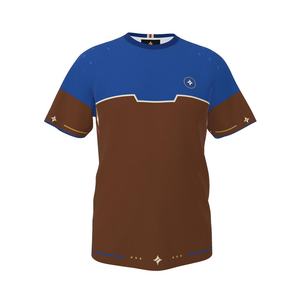 Cobalt Umber Luxury Boxy Cotton T-Shirt