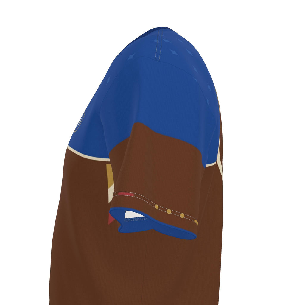 Cobalt Umber Luxury Boxy Cotton T-Shirt