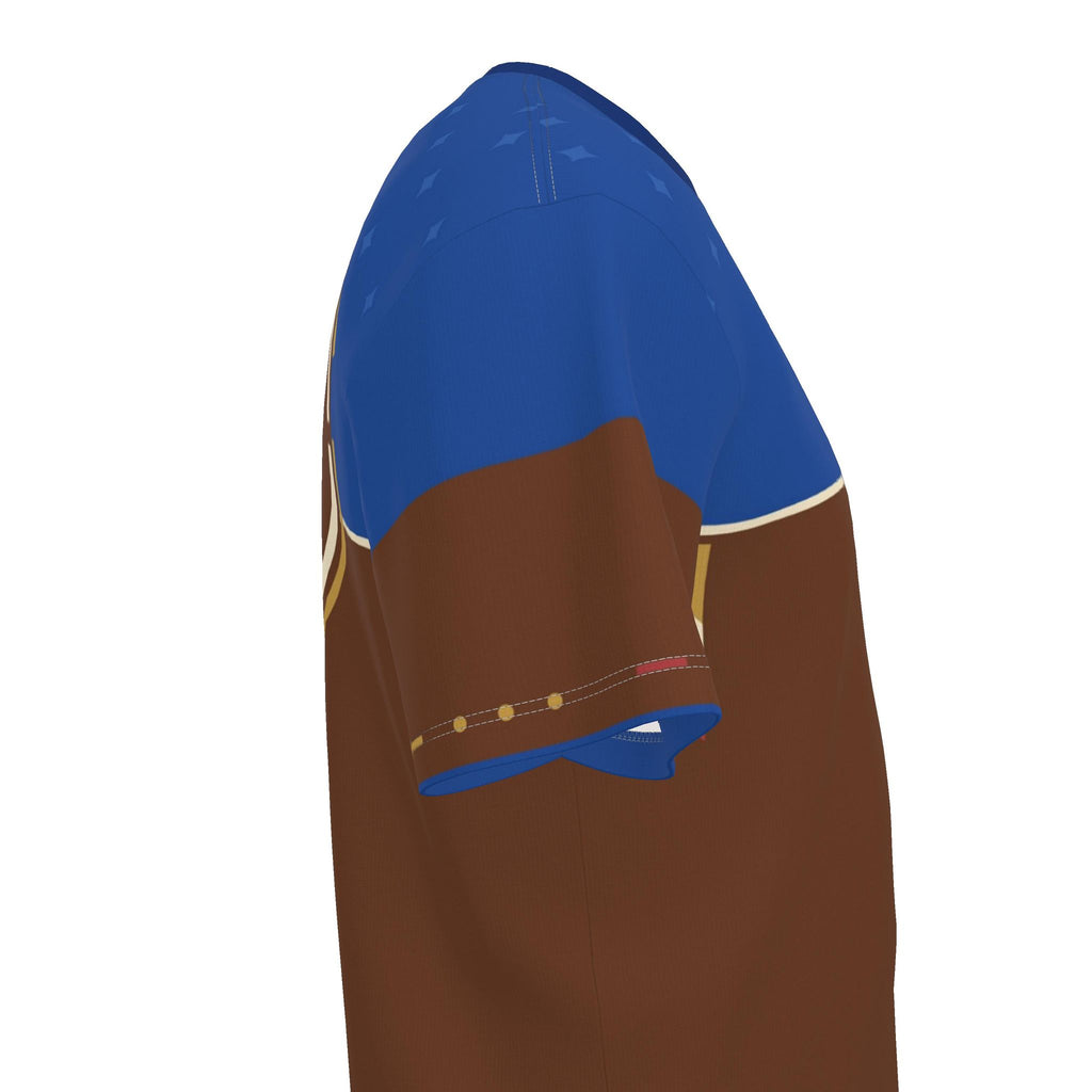 Cobalt Umber Luxury Boxy Cotton T-Shirt