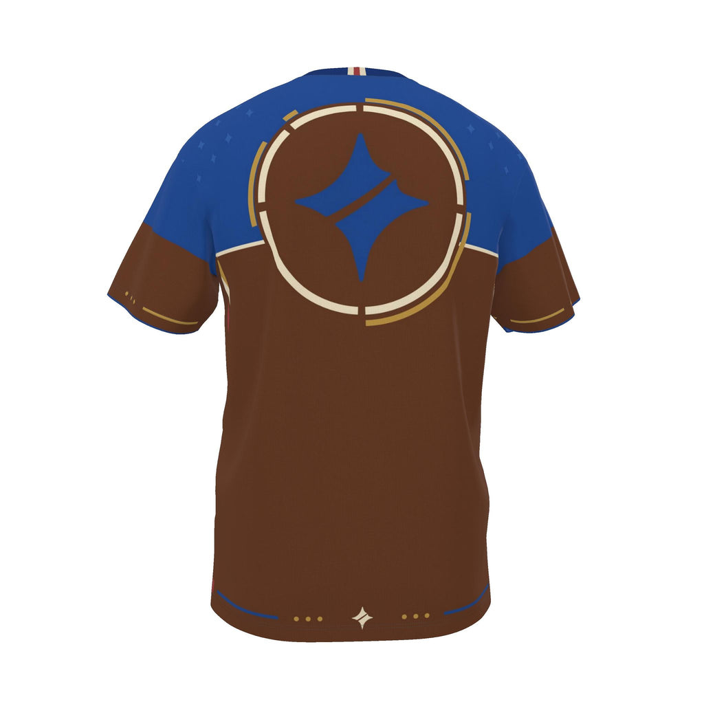 Cobalt Umber Luxury Boxy Cotton T-Shirt