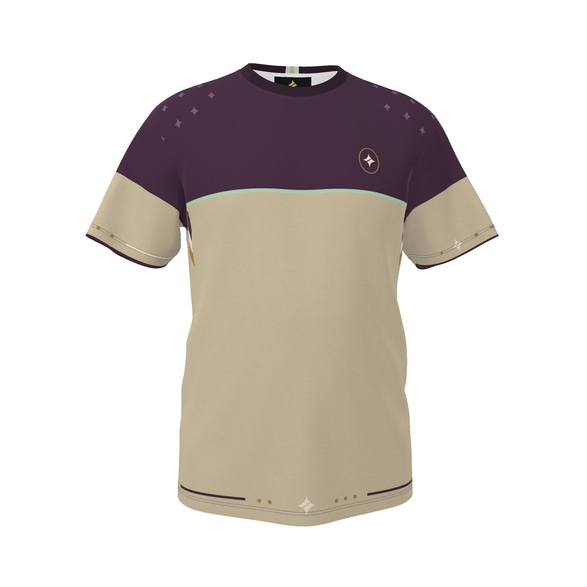 Plum Parchment Luxury Boxy Cotton T-Shirt