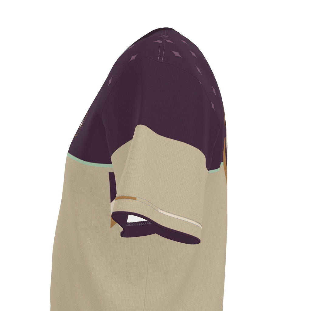 Plum Parchment Luxury Boxy Cotton T-Shirt