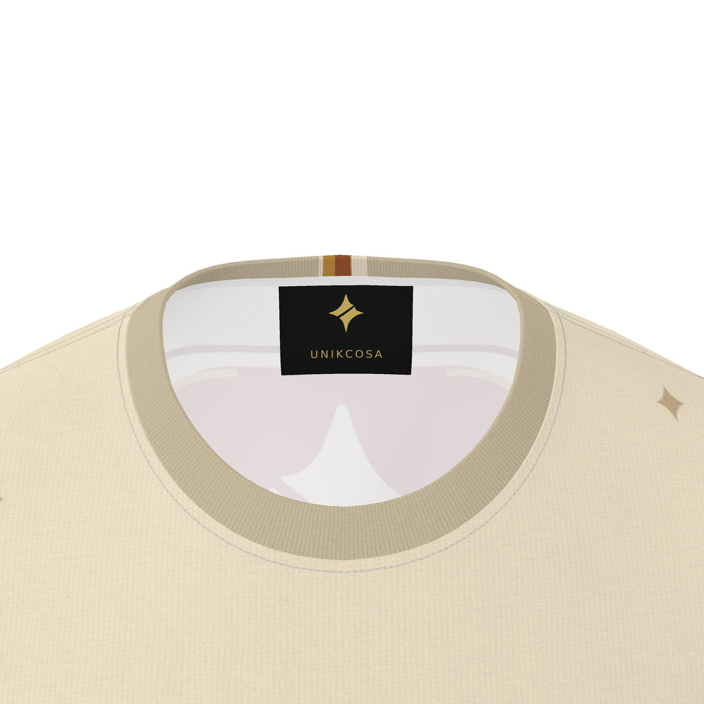 Ivory Crimson Frame Luxury Boxy Cotton T-Shirt