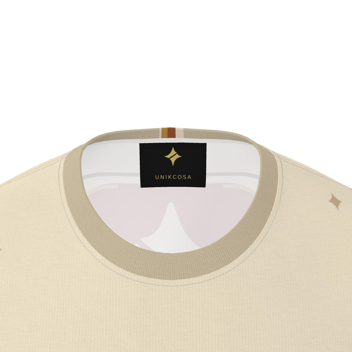 Ivory Crimson Frame Luxury Boxy Cotton T-Shirt