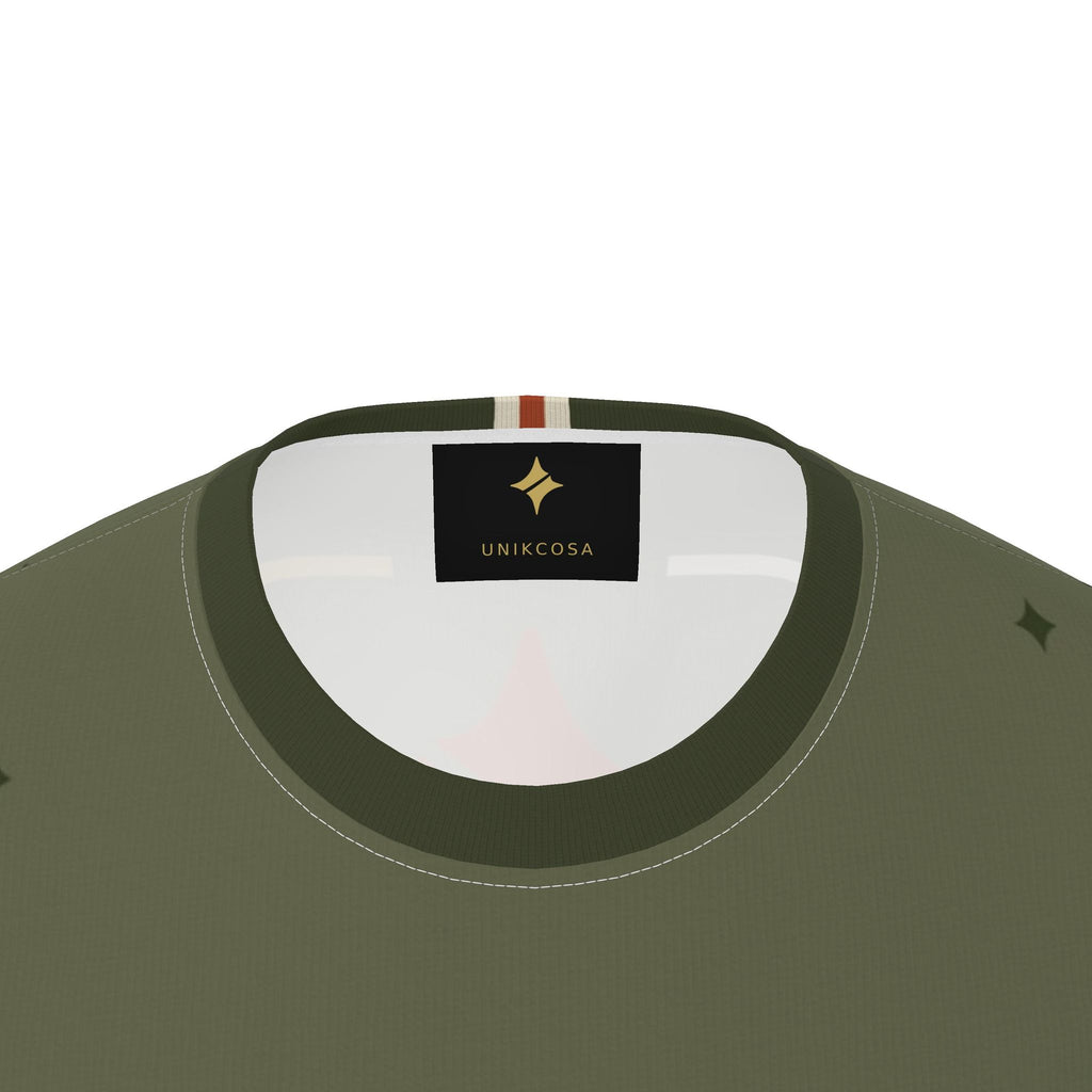 Olive Ember Frame Luxury Boxy Cotton T-Shirt