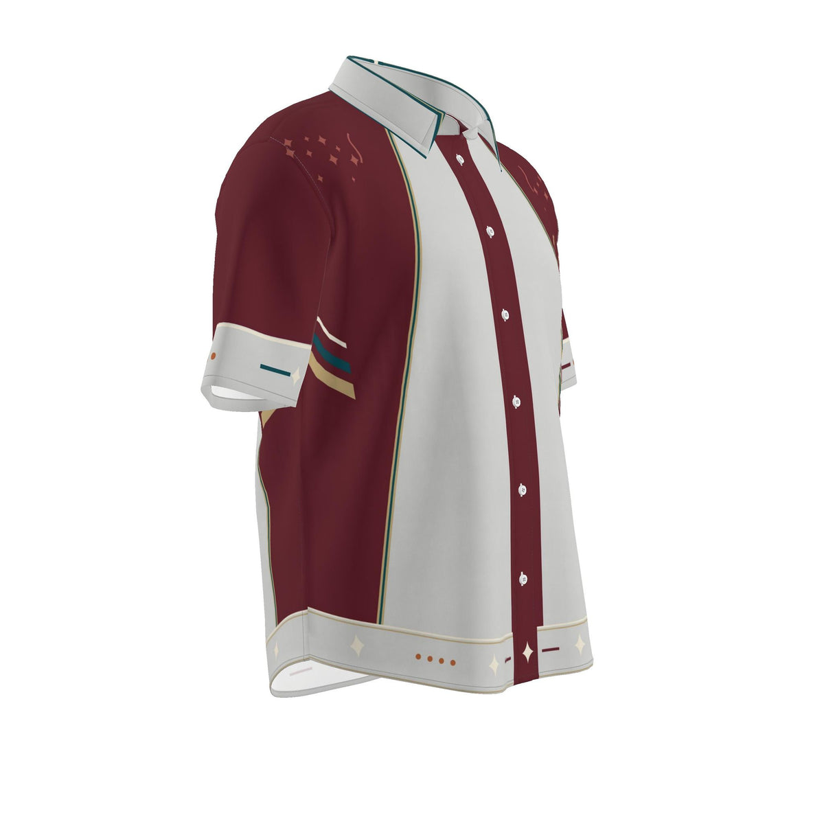 Imperial Colonnade Luxury Cotton Satin Button-Up Shirt
