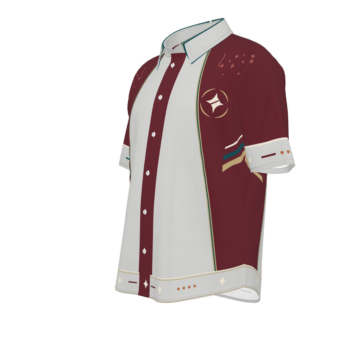 Imperial Colonnade Luxury Cotton Satin Button-Up Shirt