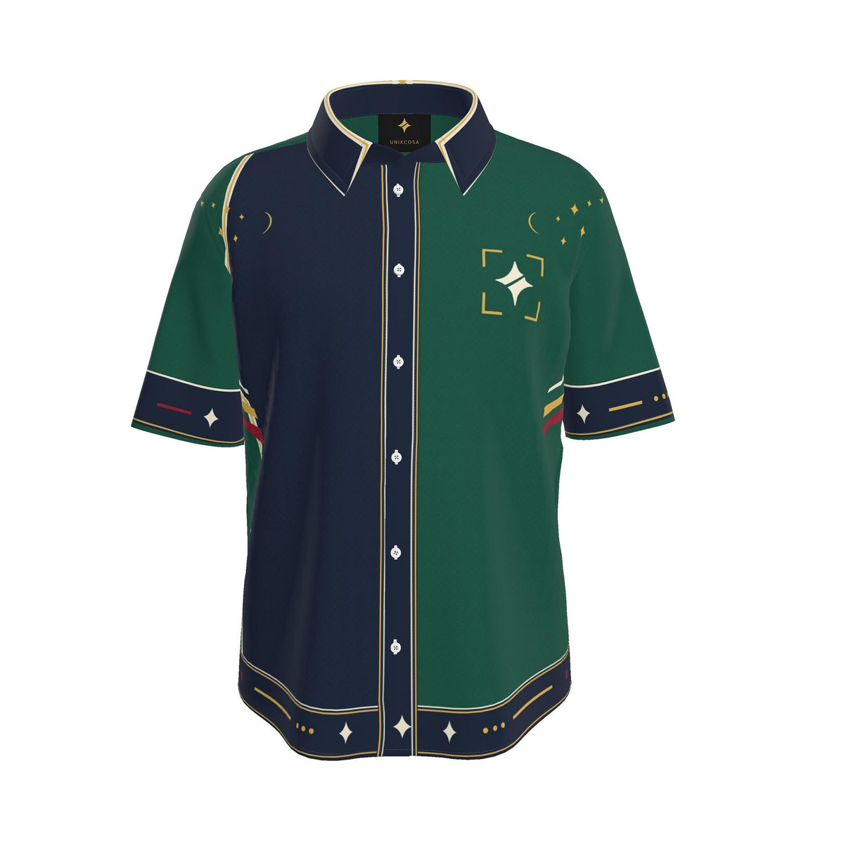 Emerald Loggia Luxury Cotton Satin Button-Up Shirt