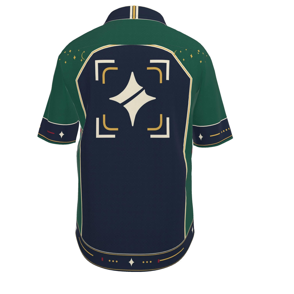 Emerald Loggia Luxury Cotton Satin Button-Up Shirt