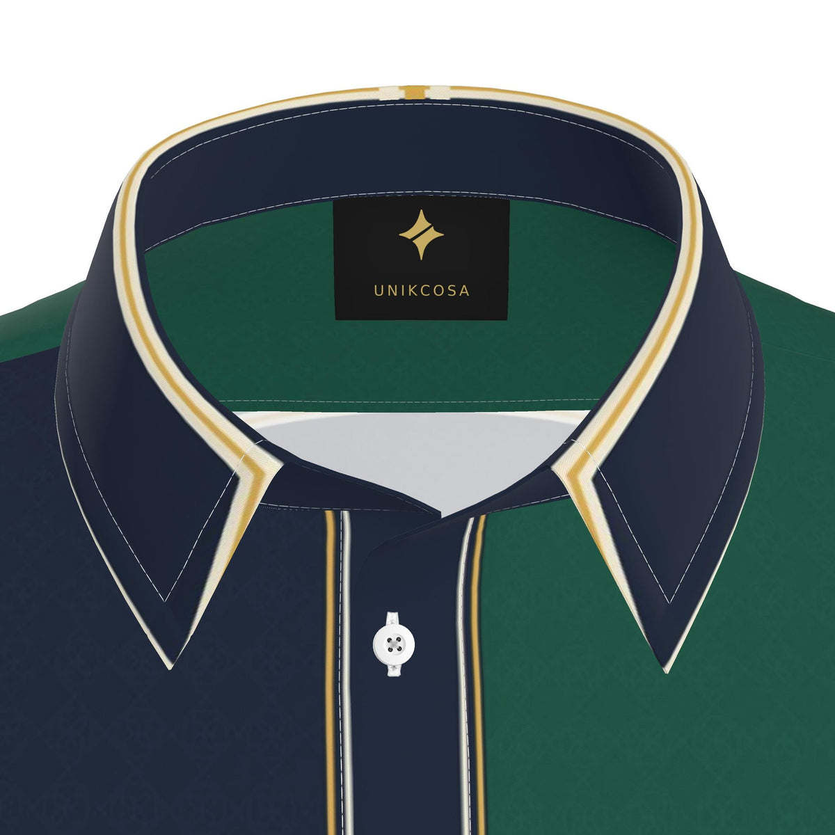 Emerald Loggia Luxury Cotton Satin Button-Up Shirt