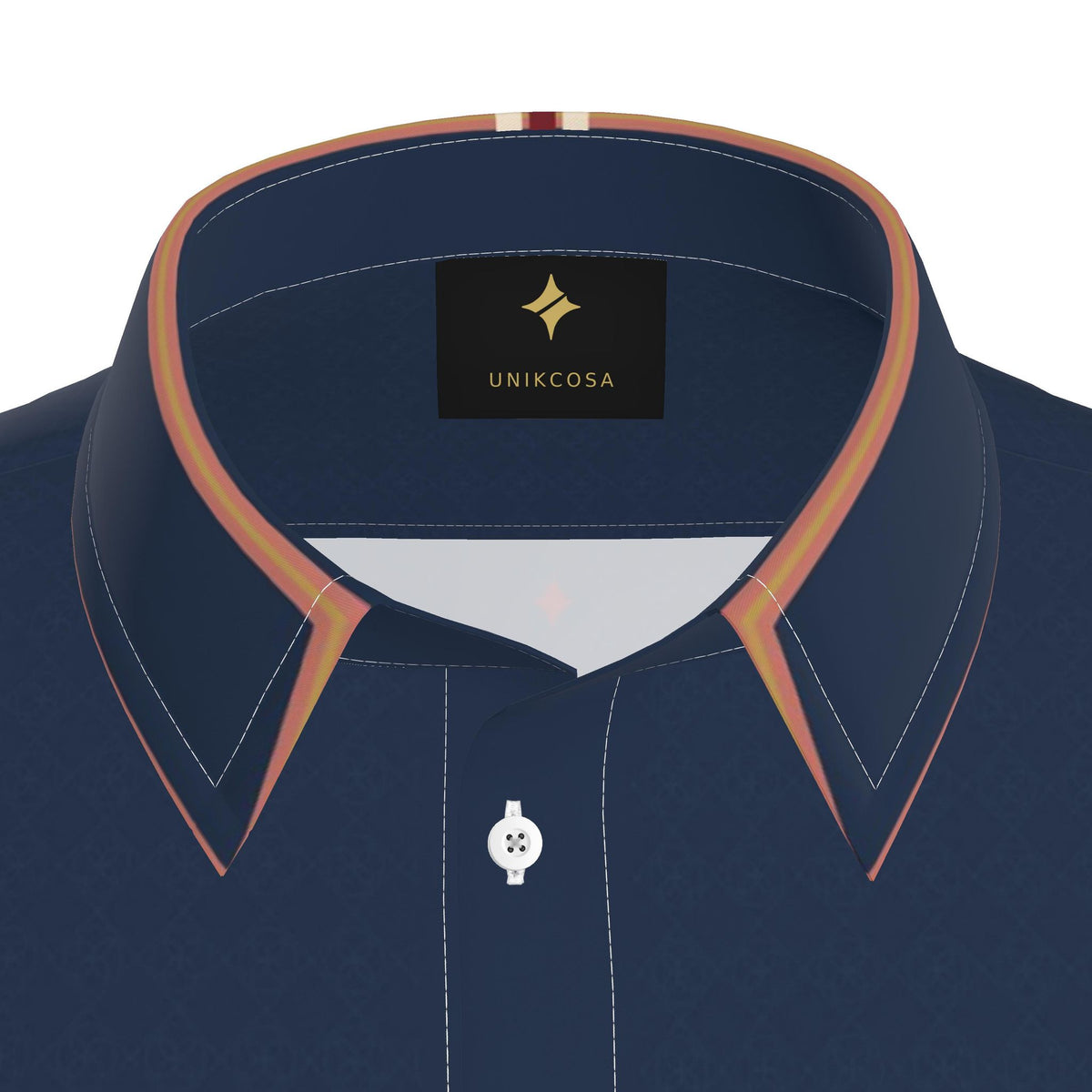 Midnight Rose Tide Luxury Cotton Satin Button-Up Shirt