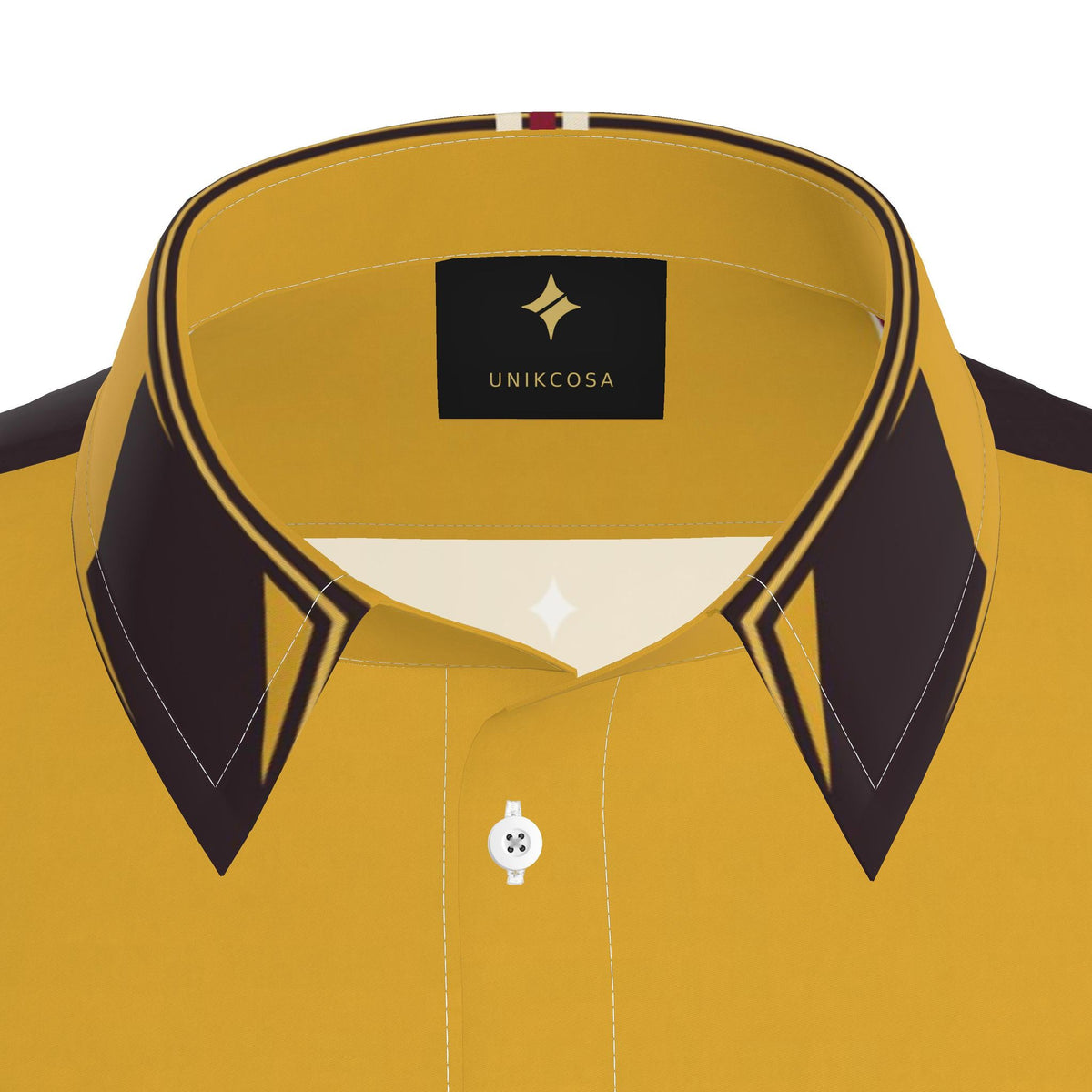 Solar Portico Luxury Cotton Satin Button-Up Shirt