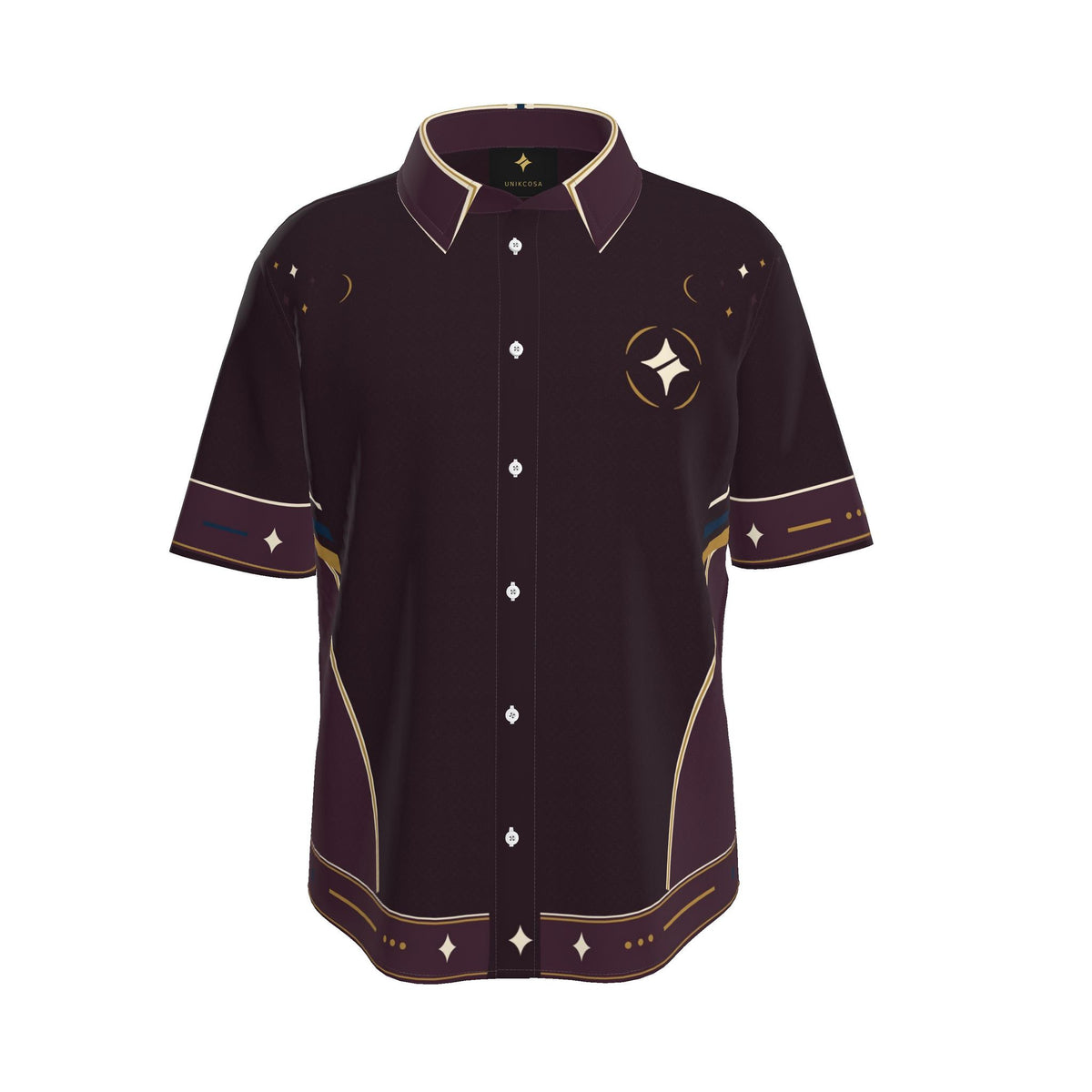Plum Nocturne Luxury Cotton Satin Button-Up Shirt
