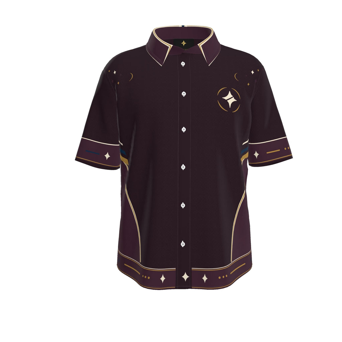 Plum Nocturne Luxury Cotton Satin Button-Up Shirt