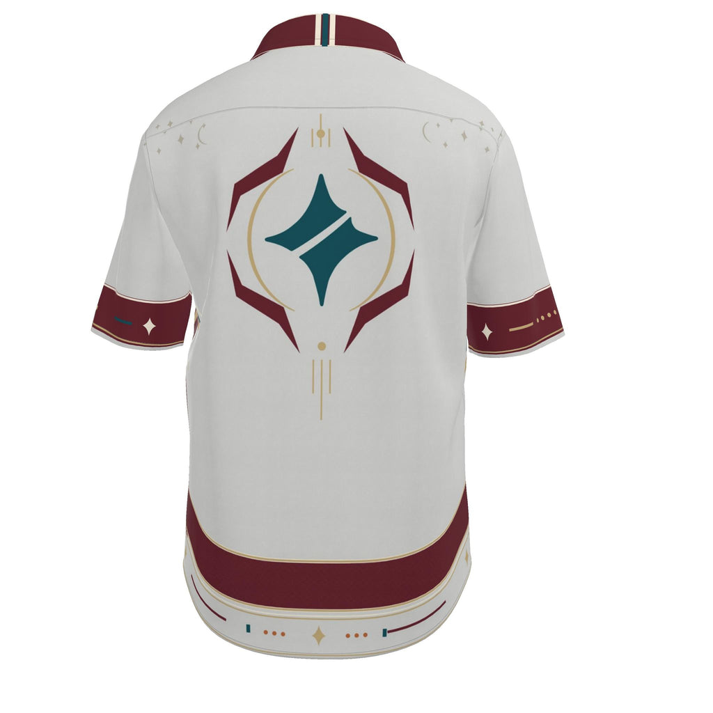 Glacier Passage Luxury Cotton Satin Button-Up Shirt