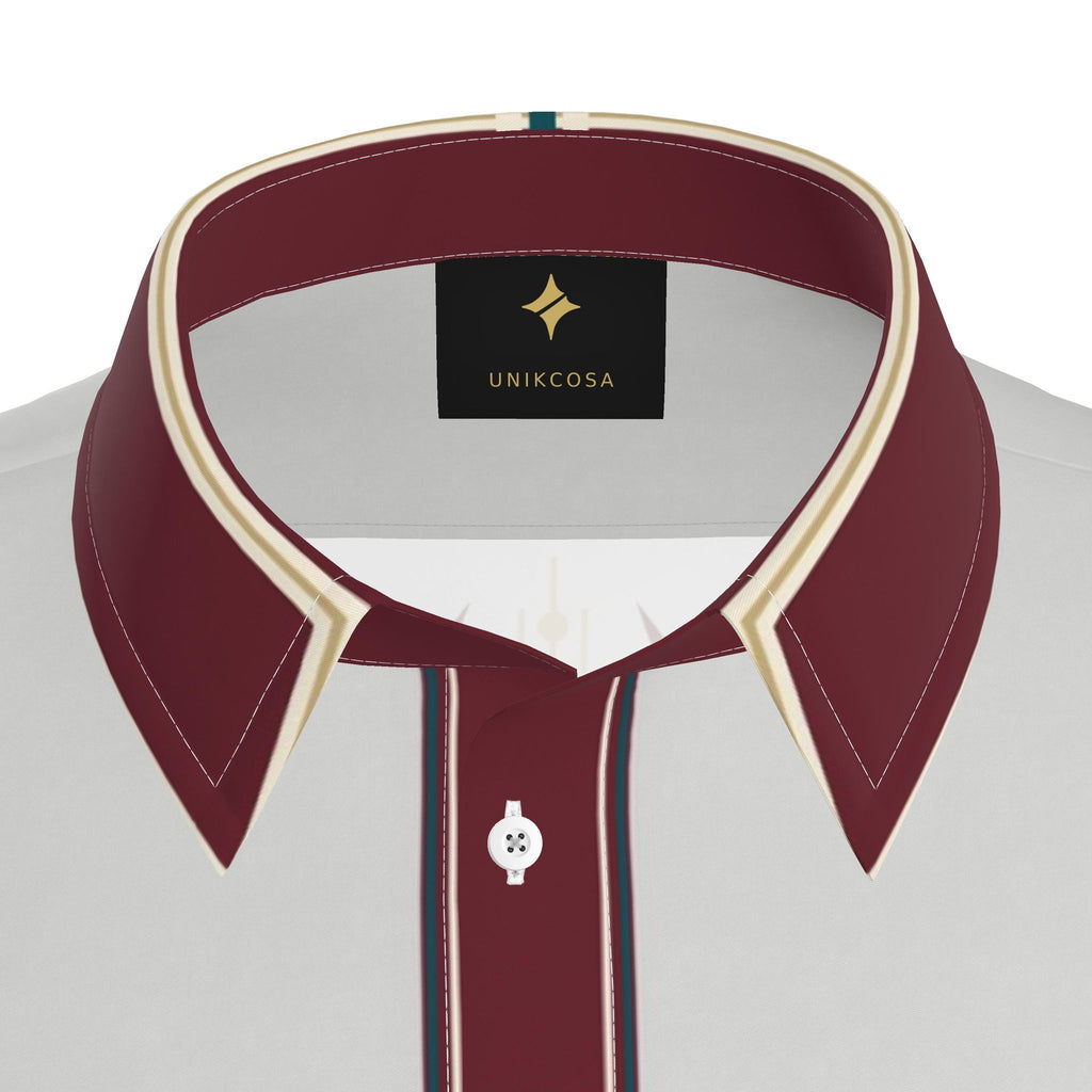 Glacier Passage Luxury Cotton Satin Button-Up Shirt