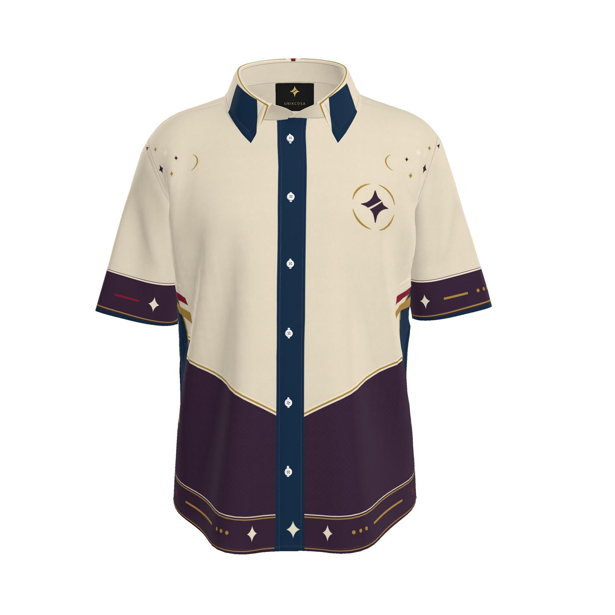 Royal Solstice Luxury Cotton Satin Button-Up Shirt