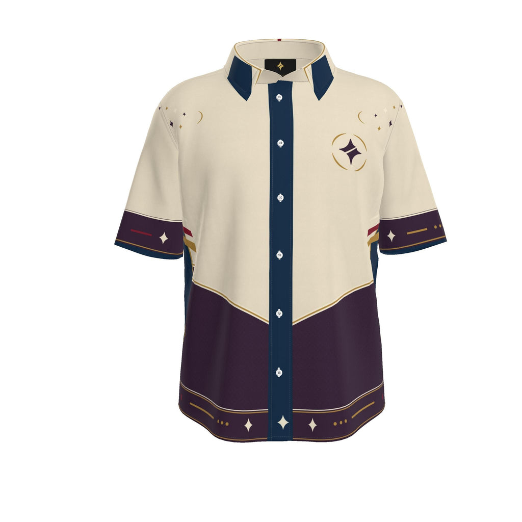 Royal Solstice Luxury Cotton Satin Button-Up Shirt