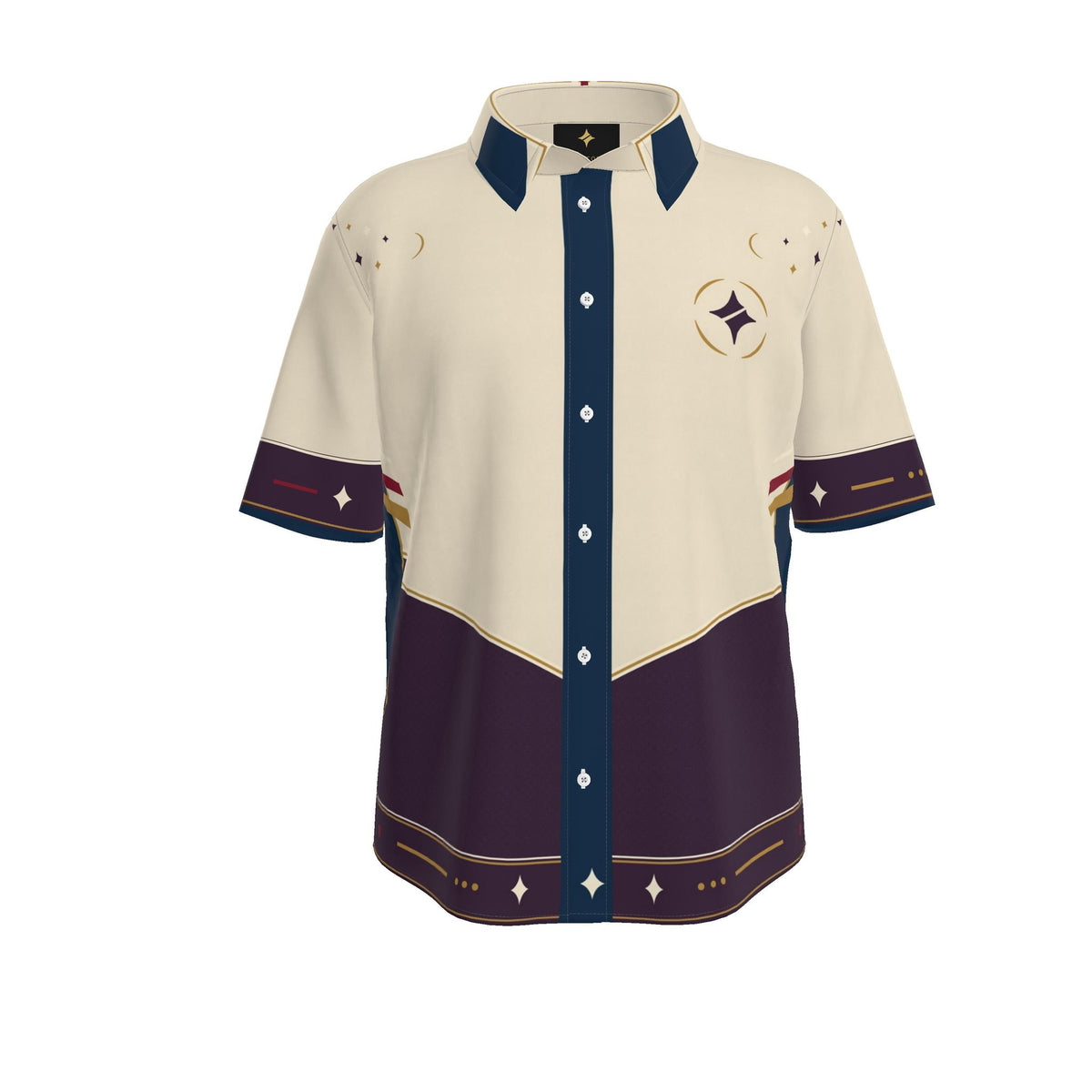 Royal Solstice Luxury Cotton Satin Button-Up Shirt