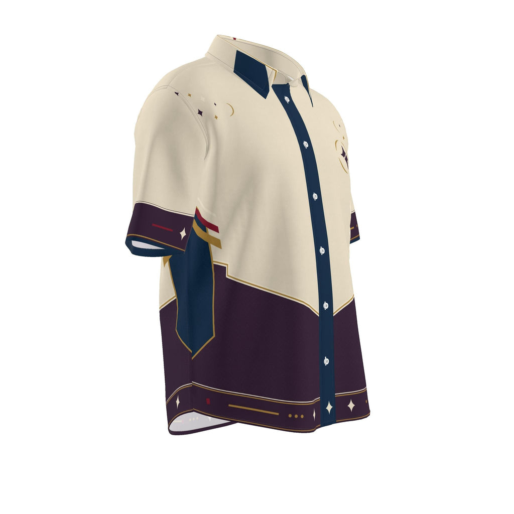 Royal Solstice Luxury Cotton Satin Button-Up Shirt