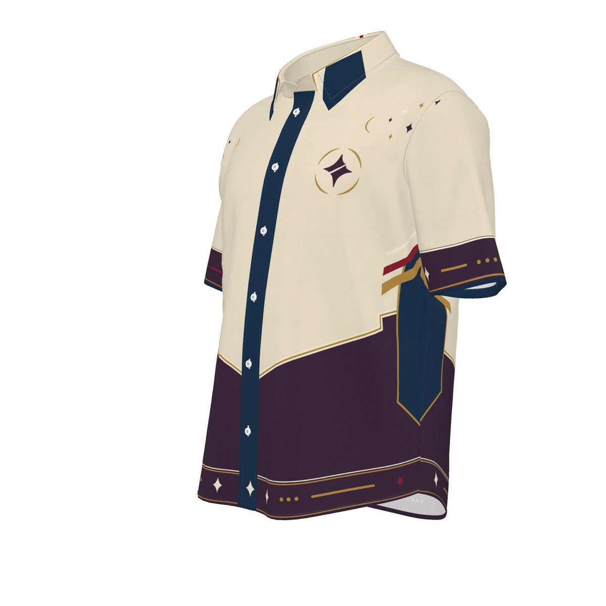 Royal Solstice Luxury Cotton Satin Button-Up Shirt