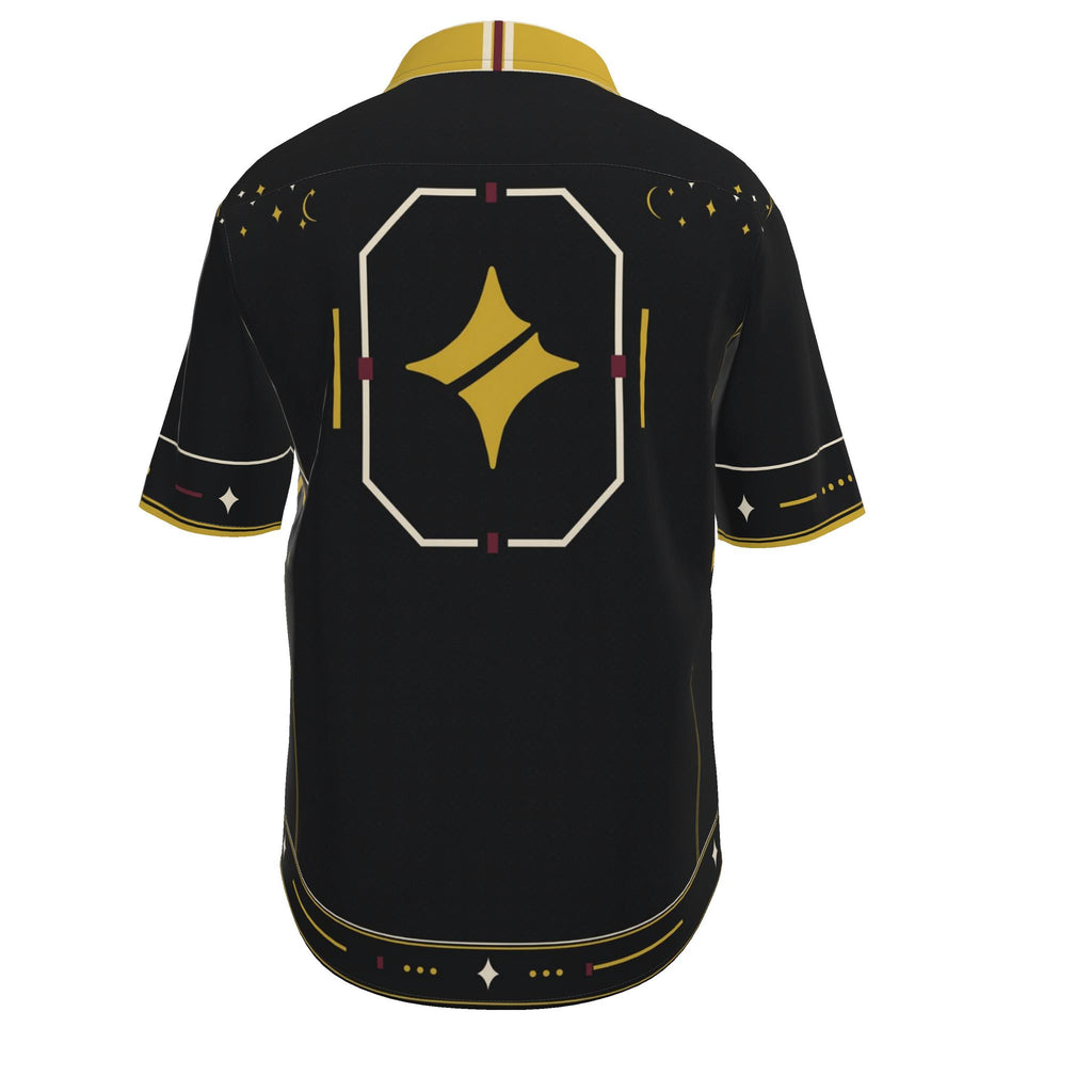 Noir Aurum Luxury Cotton Satin Button-Up Shirt
