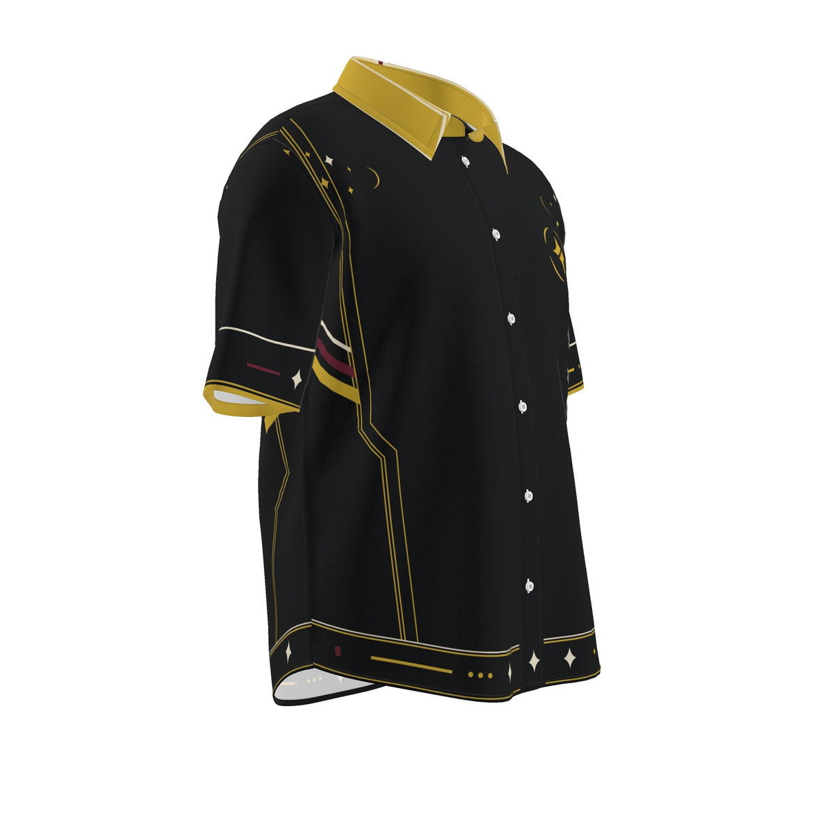 Noir Aurum Luxury Cotton Satin Button-Up Shirt