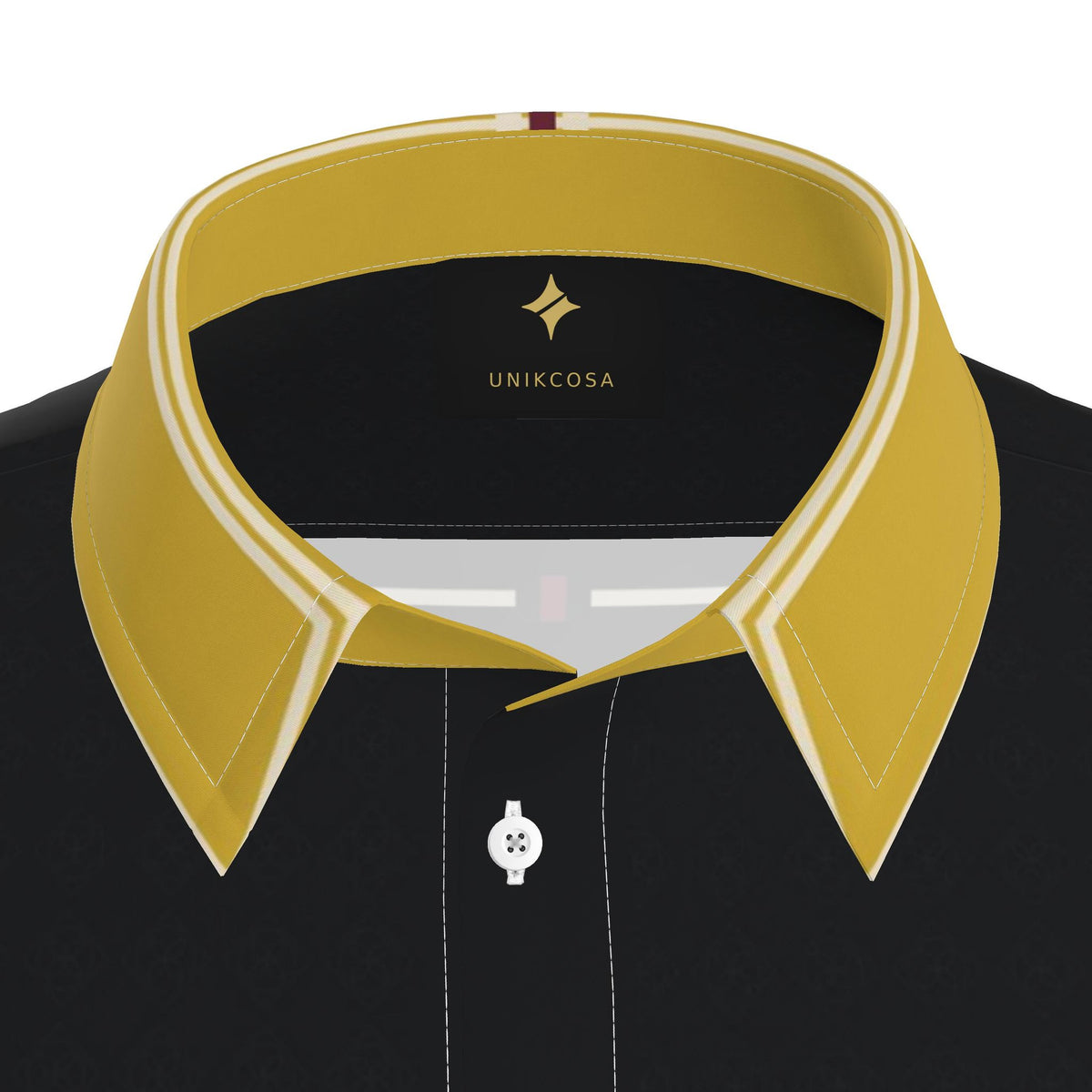 Noir Aurum Luxury Cotton Satin Button-Up Shirt
