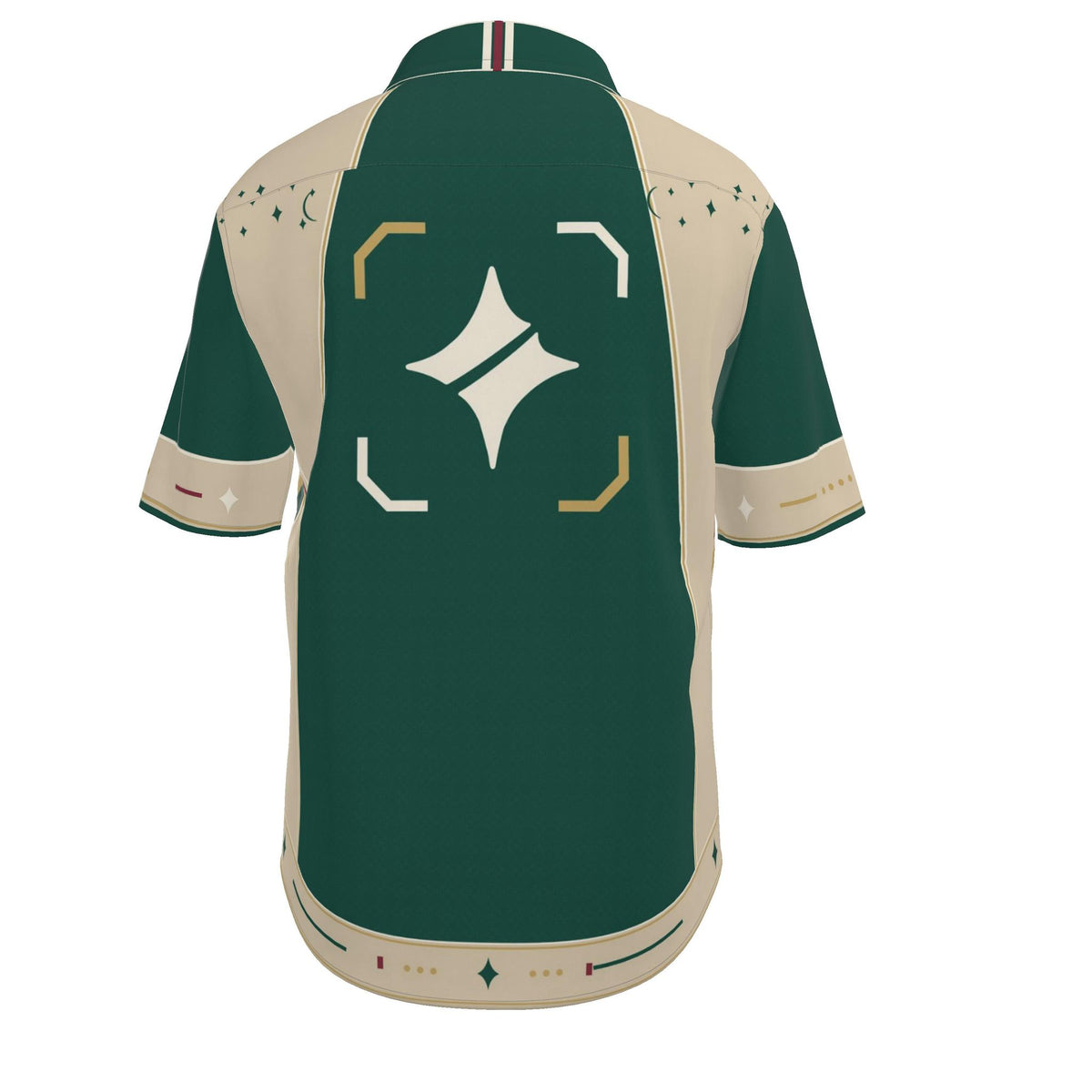 Jade Courtyard Luxury Cotton Satin Button-Up Shirt