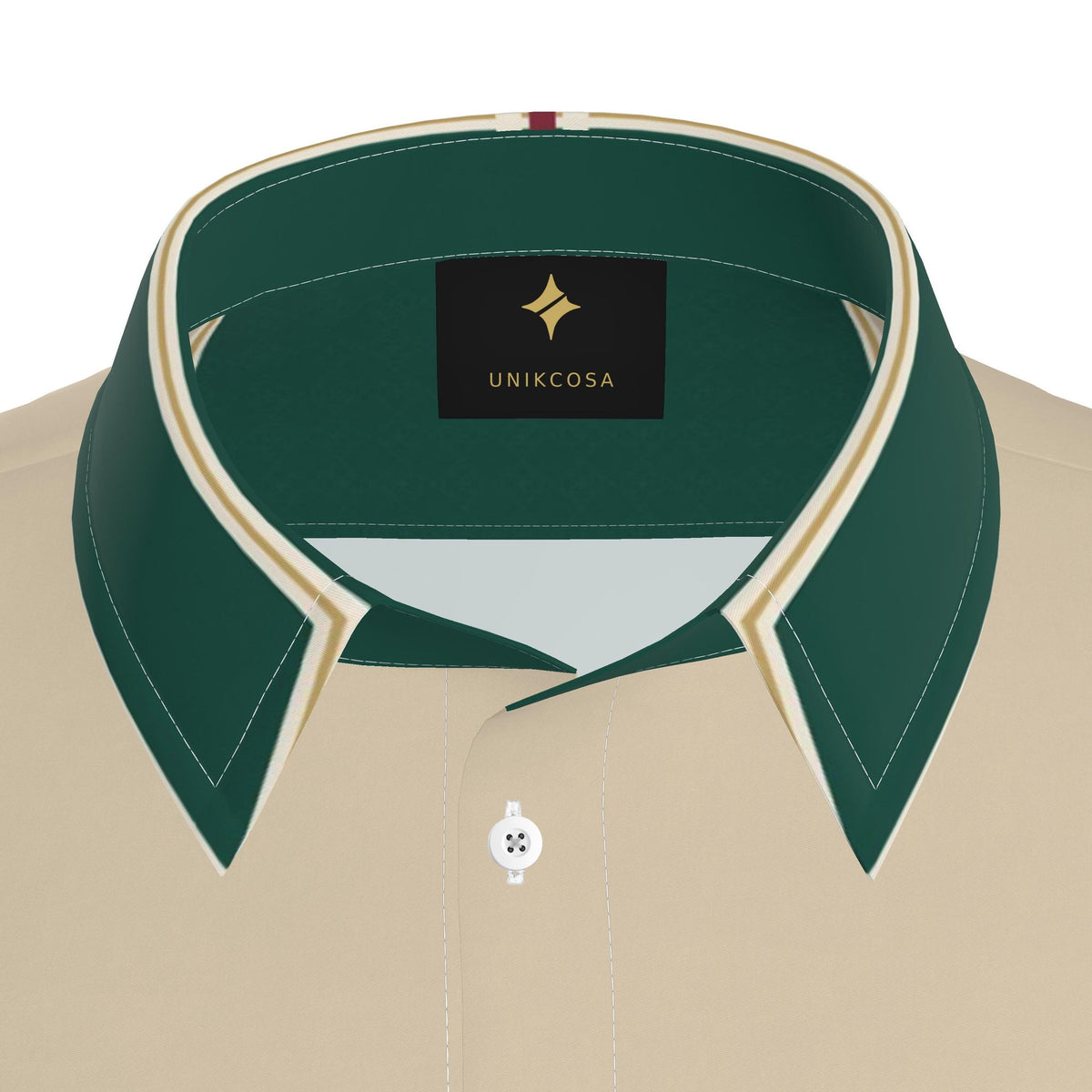 Jade Courtyard Luxury Cotton Satin Button-Up Shirt