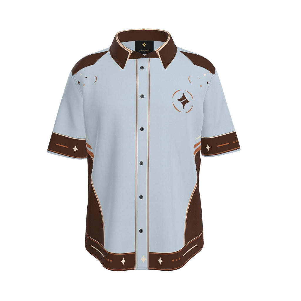 Chocolate Glace Luxury Cotton Satin Button-Up Shirt