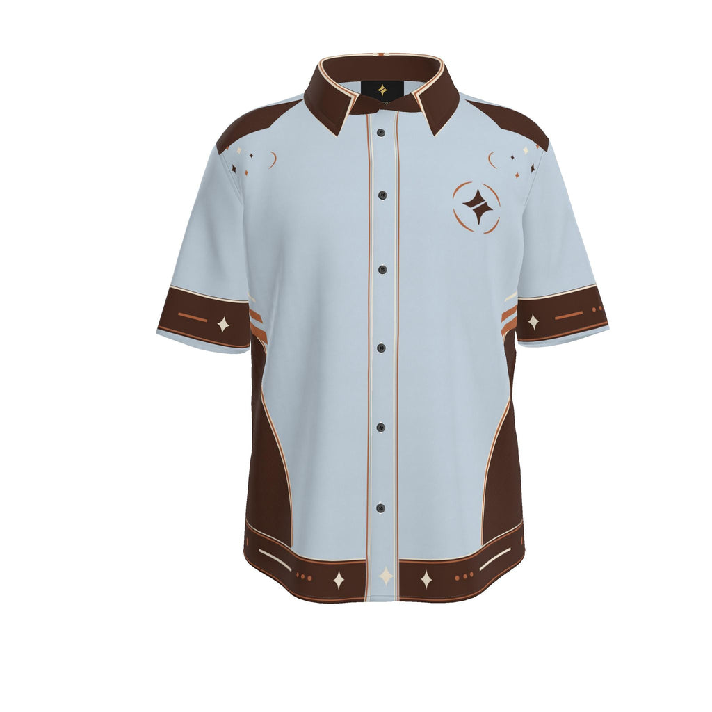 Chocolate Glace Luxury Cotton Satin Button-Up Shirt