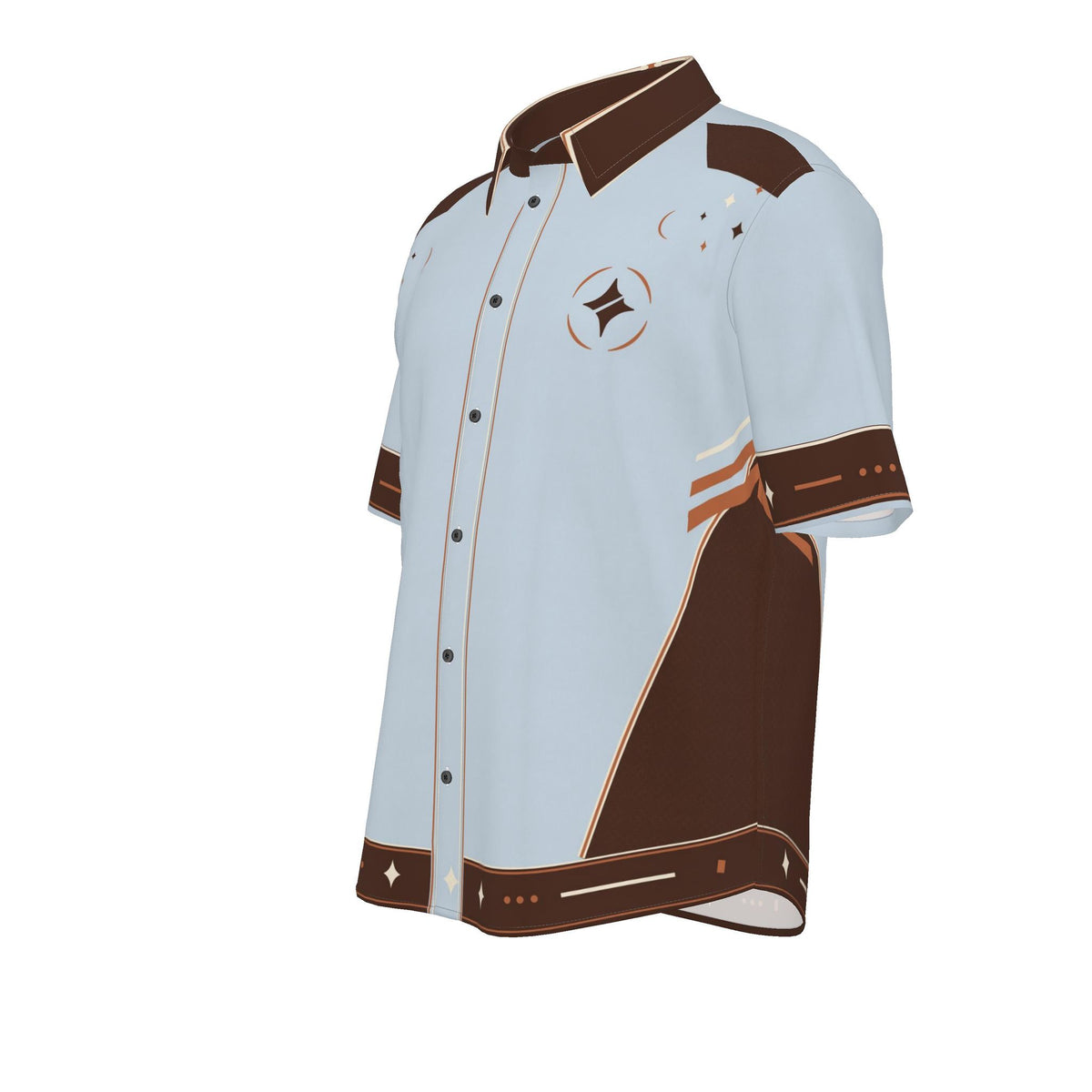 Chocolate Glace Luxury Cotton Satin Button-Up Shirt