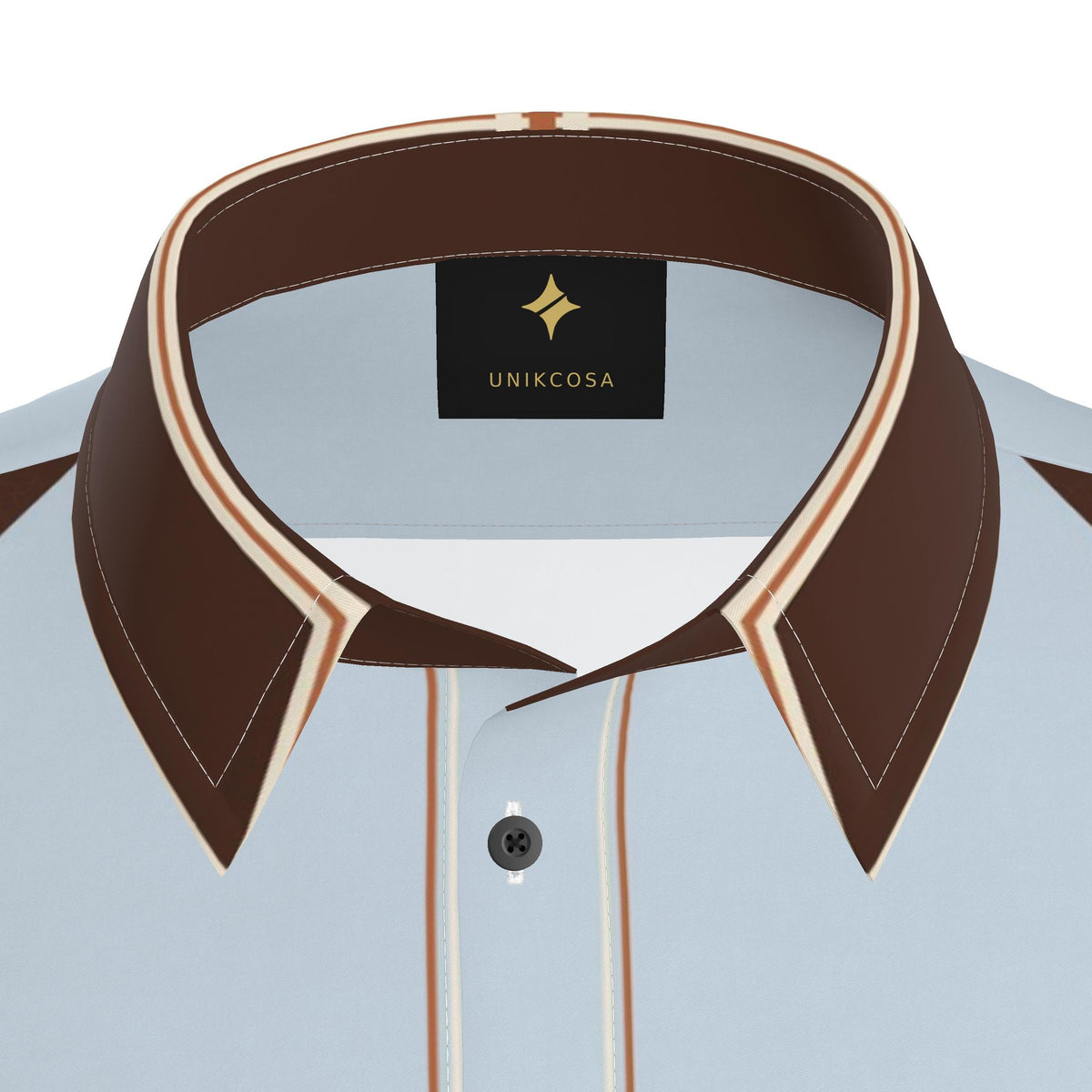 Chocolate Glace Luxury Cotton Satin Button-Up Shirt